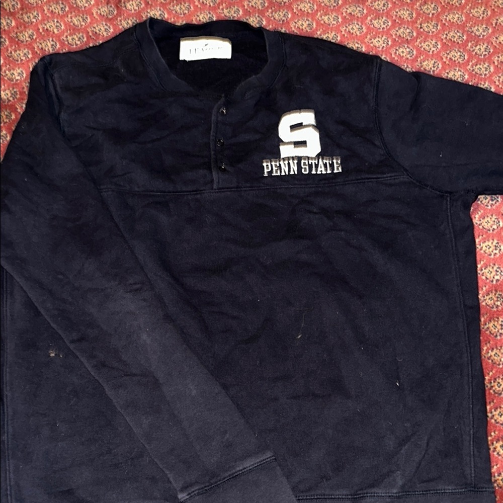 Vintage Penn State Henley button up sweater